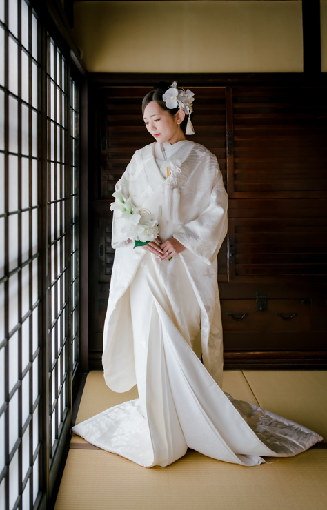 衣装　白無垢　A1013　波文地梅枝に鶴　衣装レンタル　前撮り　ブログ用