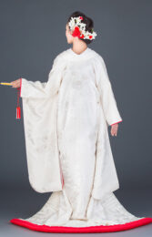 白無垢　C1002　裏紅　菊桜散らし　衣装レンタル　結婚式　衣装ブログ