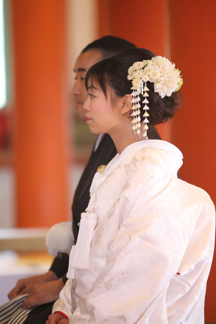 白無垢　A1005　唐織白鳳凰雪柳　結婚式の打掛　結婚式　衣装　衣装レンタル　衣装レンタルブログ