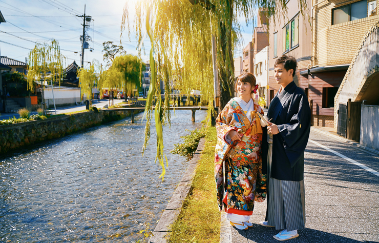 色打掛　I1030　孔雀鴛鴦　前撮り　京都前撮り　花嫁　結婚式　衣装ブログ