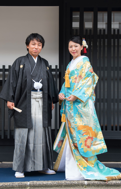 色打掛 二重紗ブルー金加工鳳凰のブログ画像