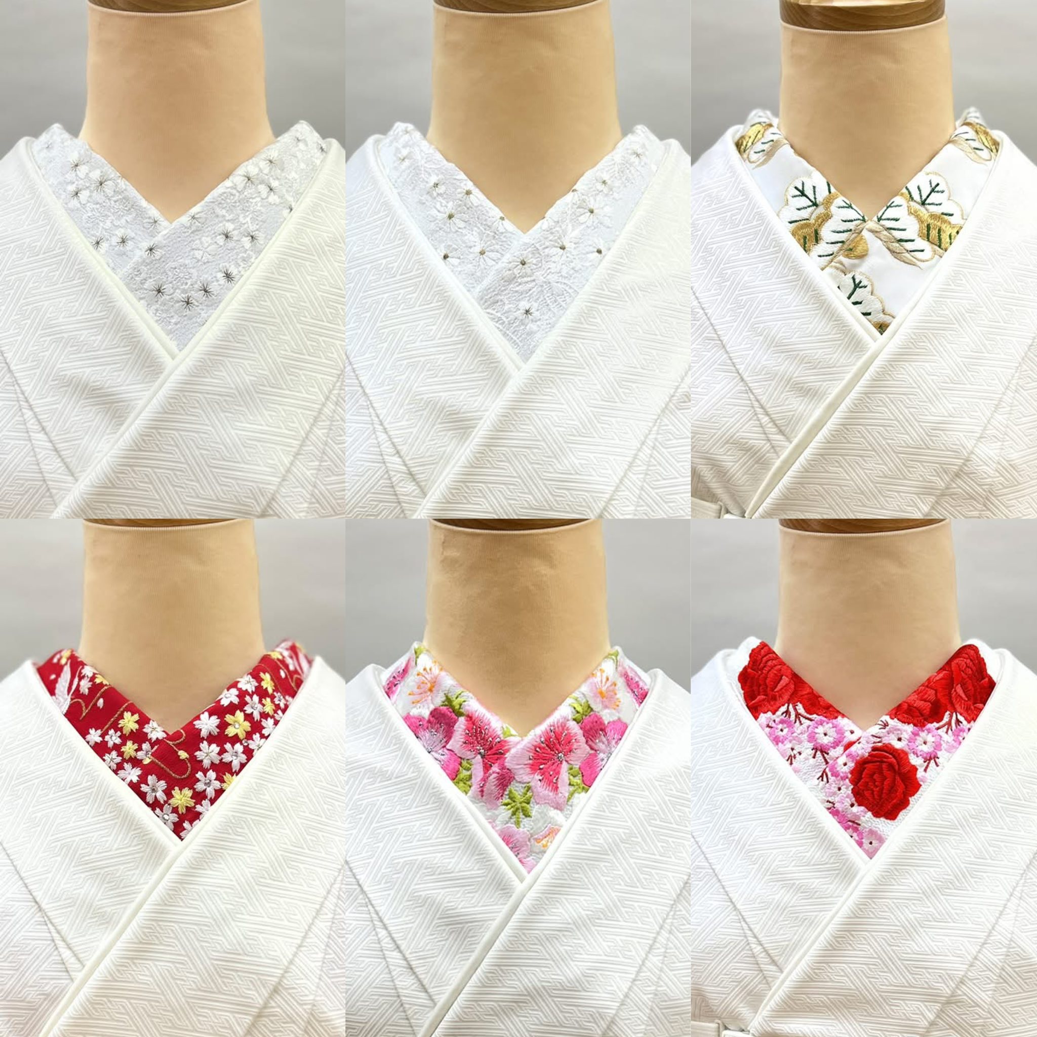 小物オプション　半衿　刺繍衿