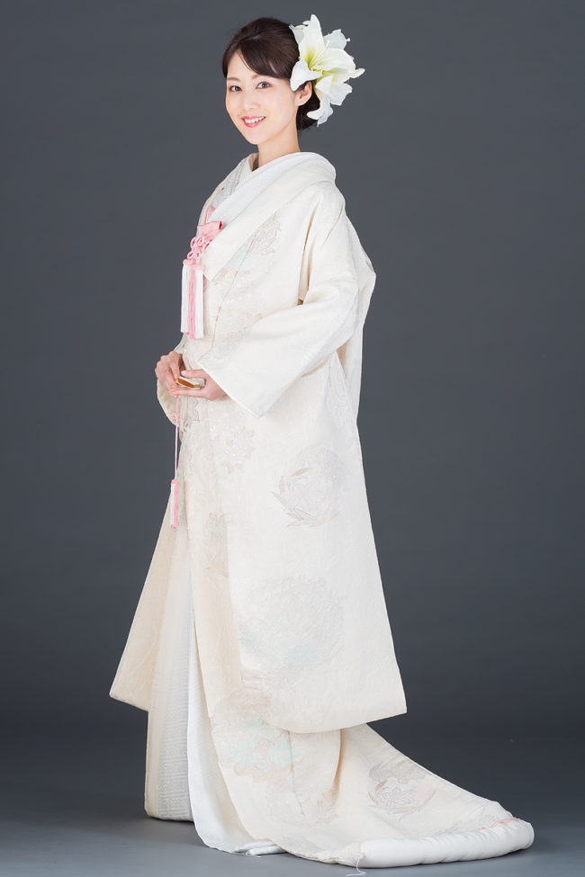 白無垢 正絹シボパール花篭 | 色打掛・白無垢のレンタル＜京都・華結び＞
